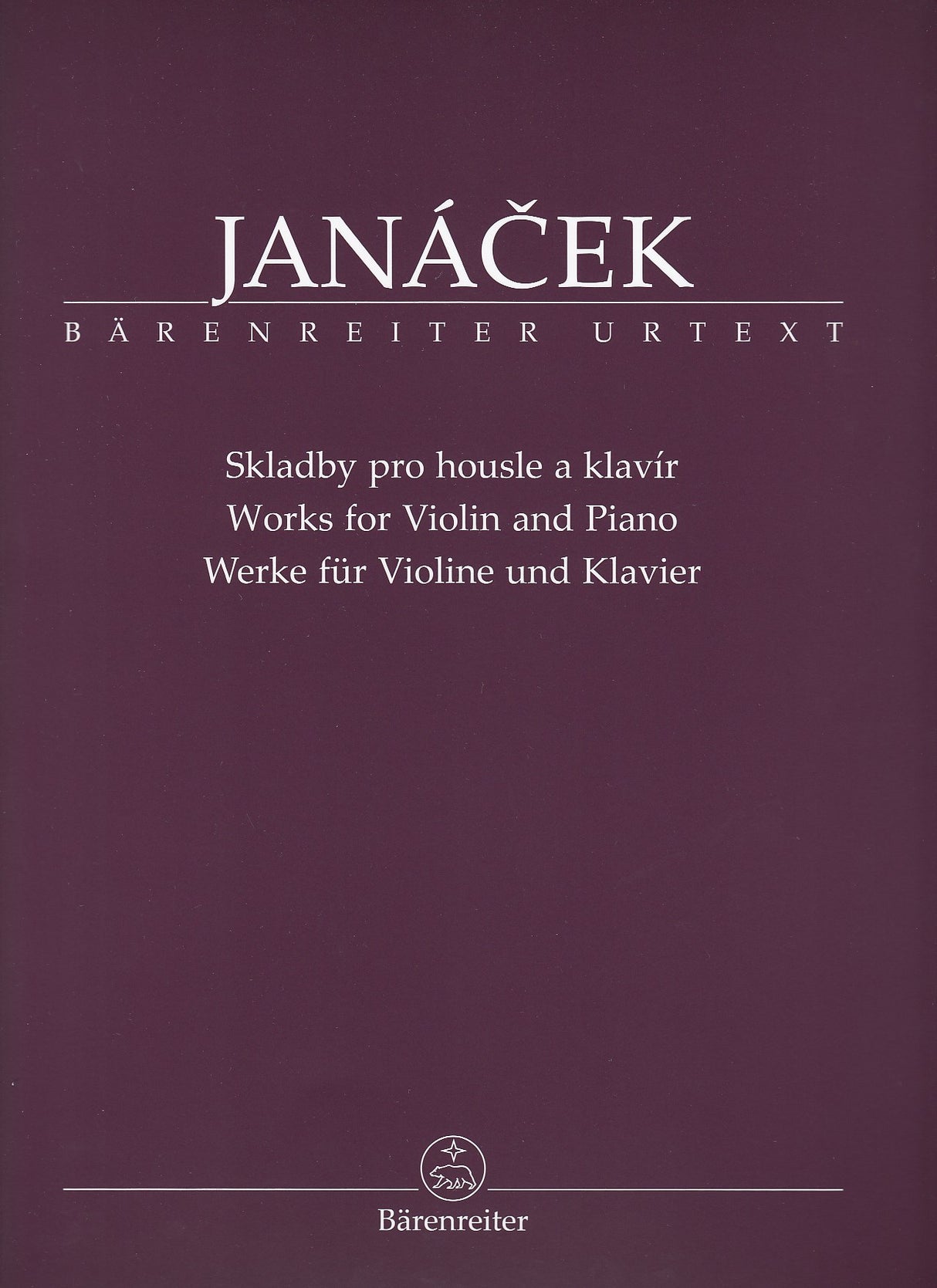 Janacek, Works for Violin and Piano(rev) (Barenreiter)
