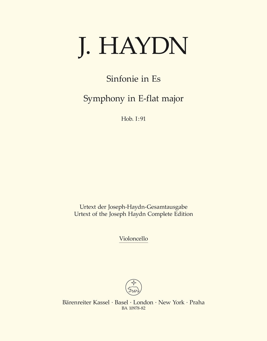 Haydn, Symphony No. 91 Violoncello (Barenreiter)
