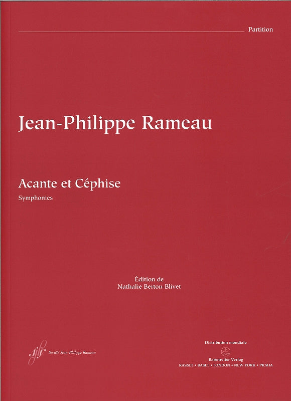 Rameau, Acante et Cephise... Symphonies (Societe J.-P. Rameau/Barenreiter)