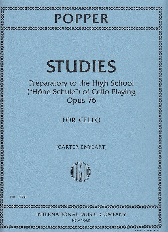 Popper, Studies op. 76: Prep. to op. 73 (IMC)
