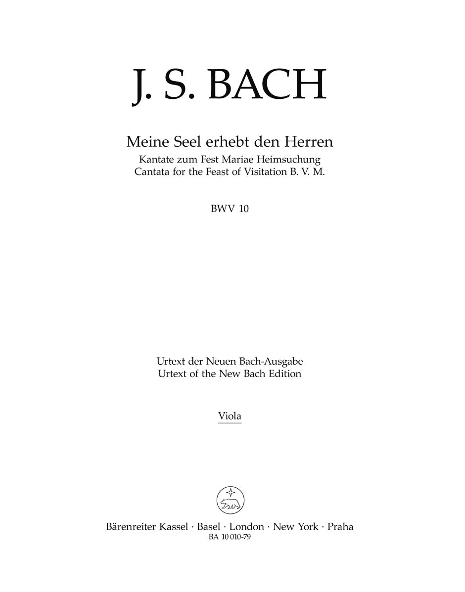 Bach, Kantate BWV 10 Viola (Barenreiter)