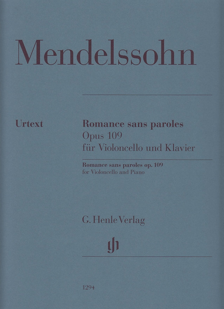 Mendelssohn, Romance sans paroles (Henle)