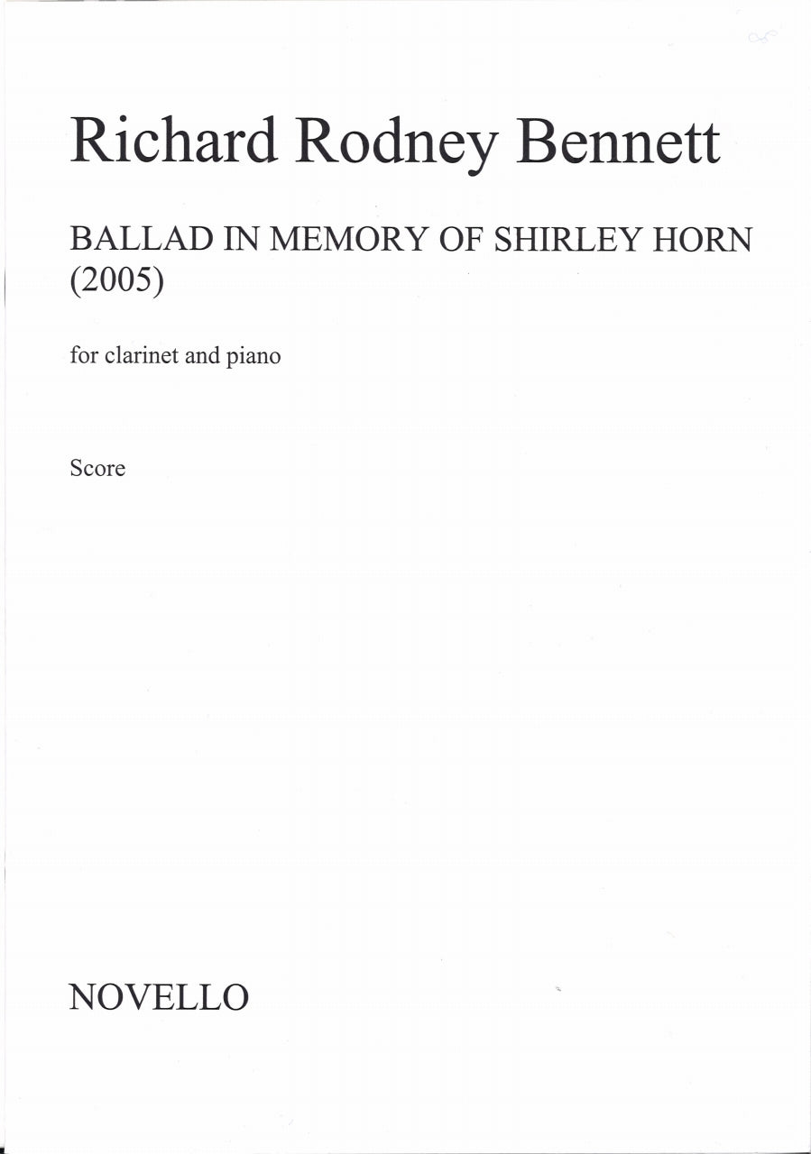 Bennett, Ballad in memory of S. Horn (Novello)