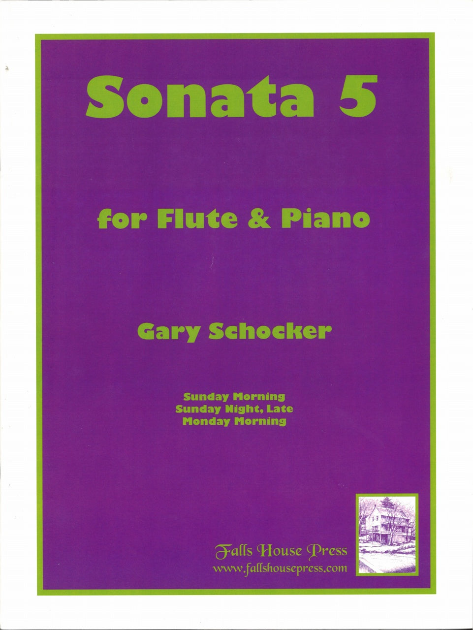 Schocker,G., Sonata 5 for Flute & Piano (Falls House Press)
