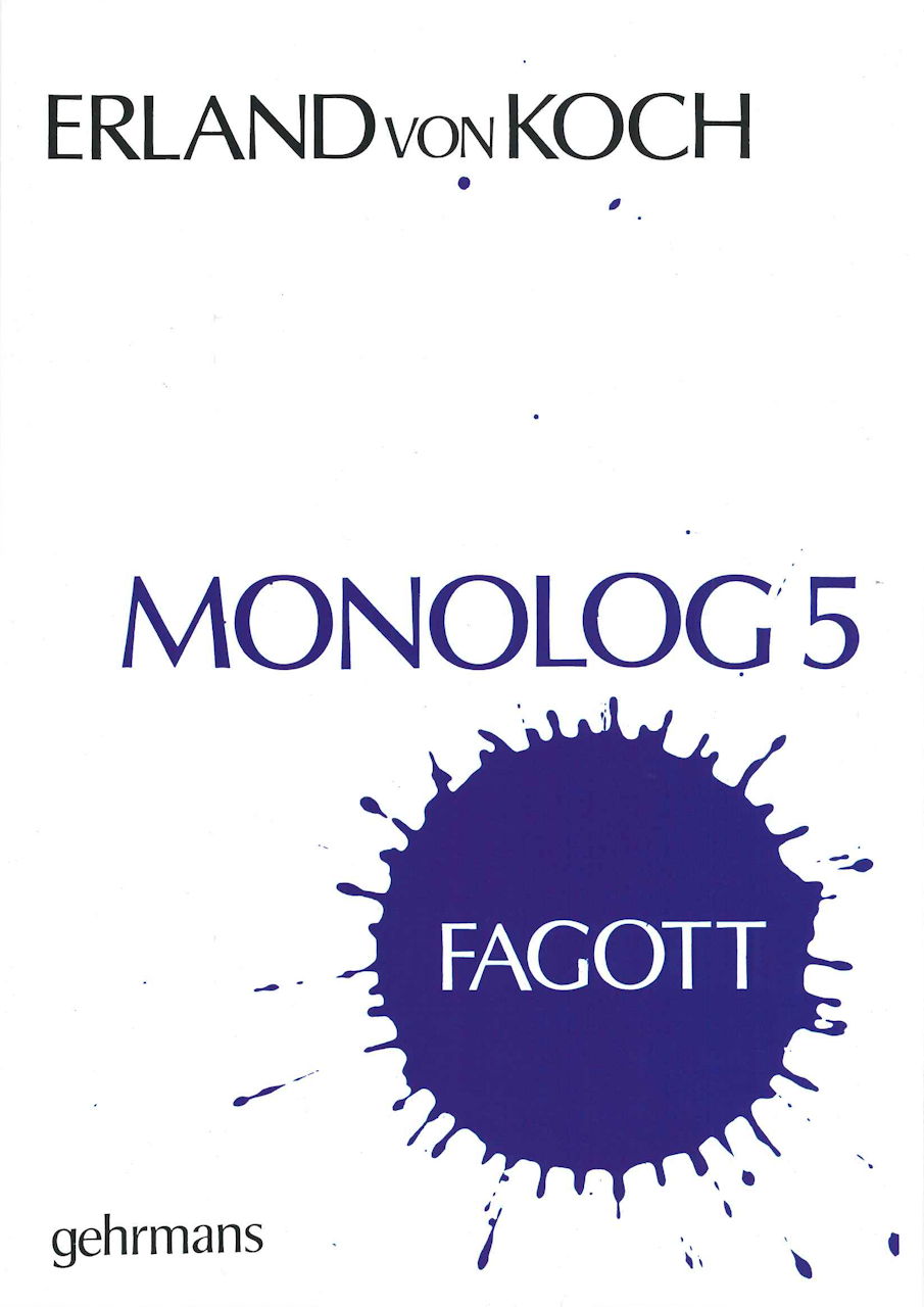 Koch, Monolog 5 (1975) (Bn Solo) (Gehrmans Musikforlag)
