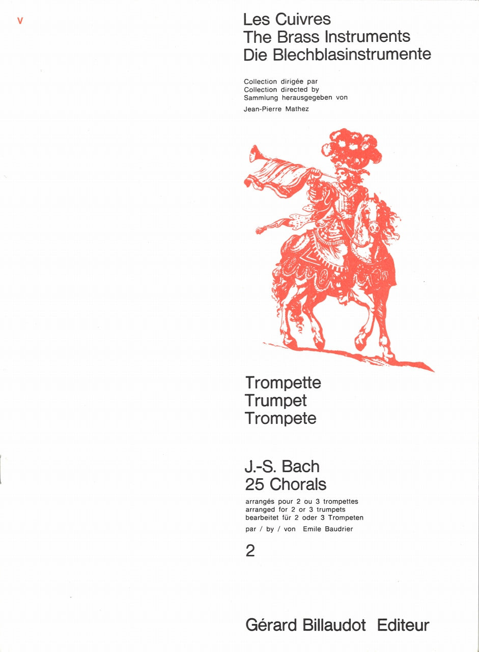 Bach, 25 Chorals (2-3 Trp) (Billaudot)