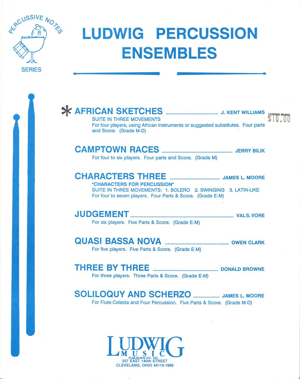 Williams,J.K., African Sketches: Suite (Ludwig Music)