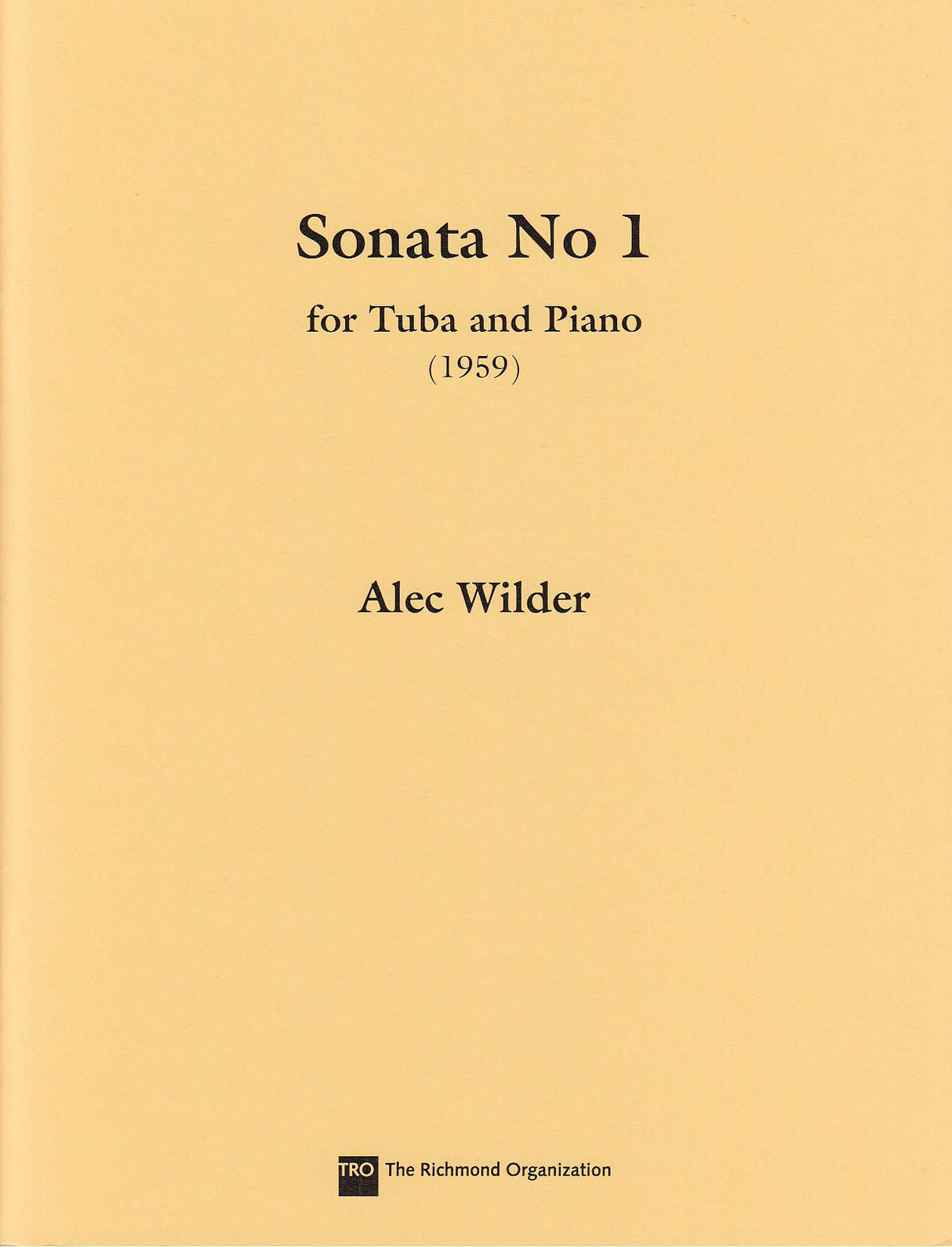 Wilder, Sonata No. 1 (Ludlow Music/The Richmond Organization)