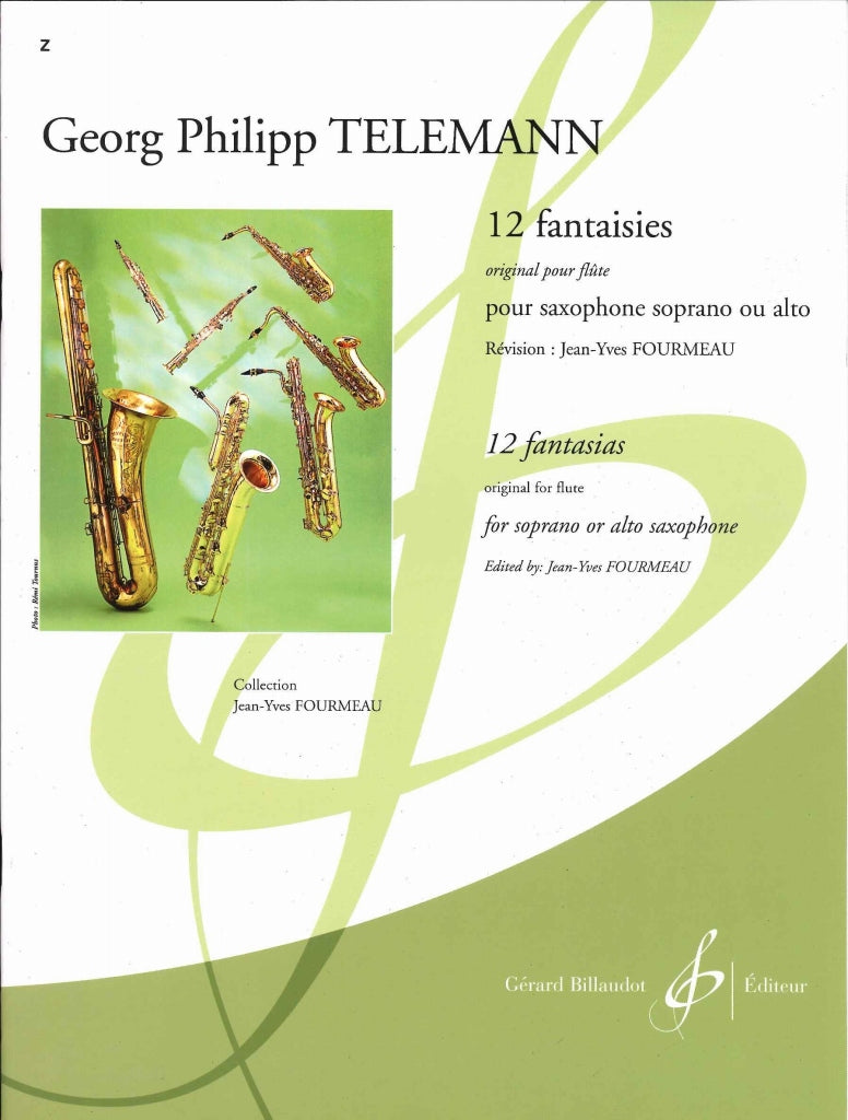 Telemann, 12 Fantaisies (Sax Solo) (Billaudot)