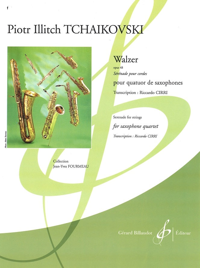 Tchaikovsky, Walzer (op. 48) (SATBr Sax) (Billaudot)