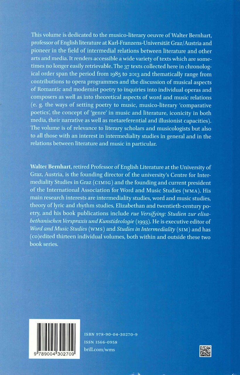 Wolf, Essays on Literature and Music (Brill)