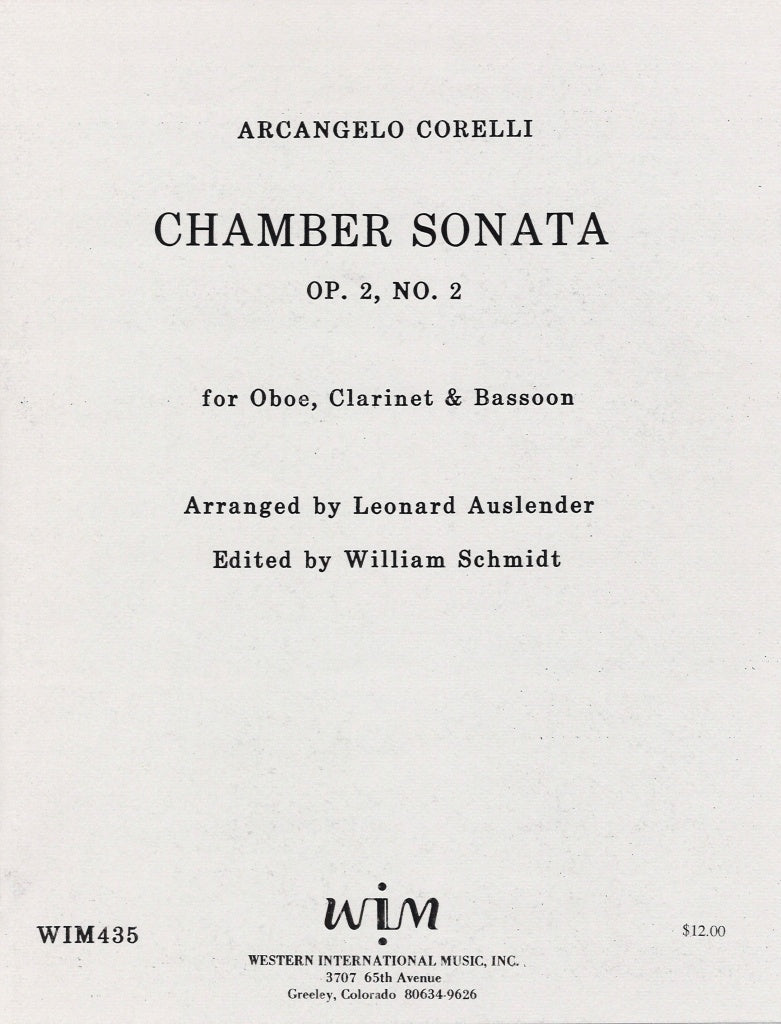 Corelli, Chamber Sonata op. 2/2 (Western International Music)