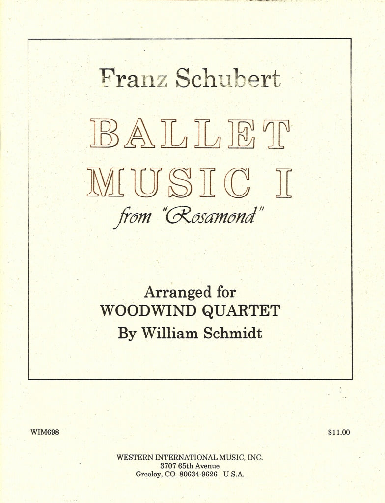 Schubert, Ballet Music I (Ob,Cl,Bn,Hn) (Western International Music)