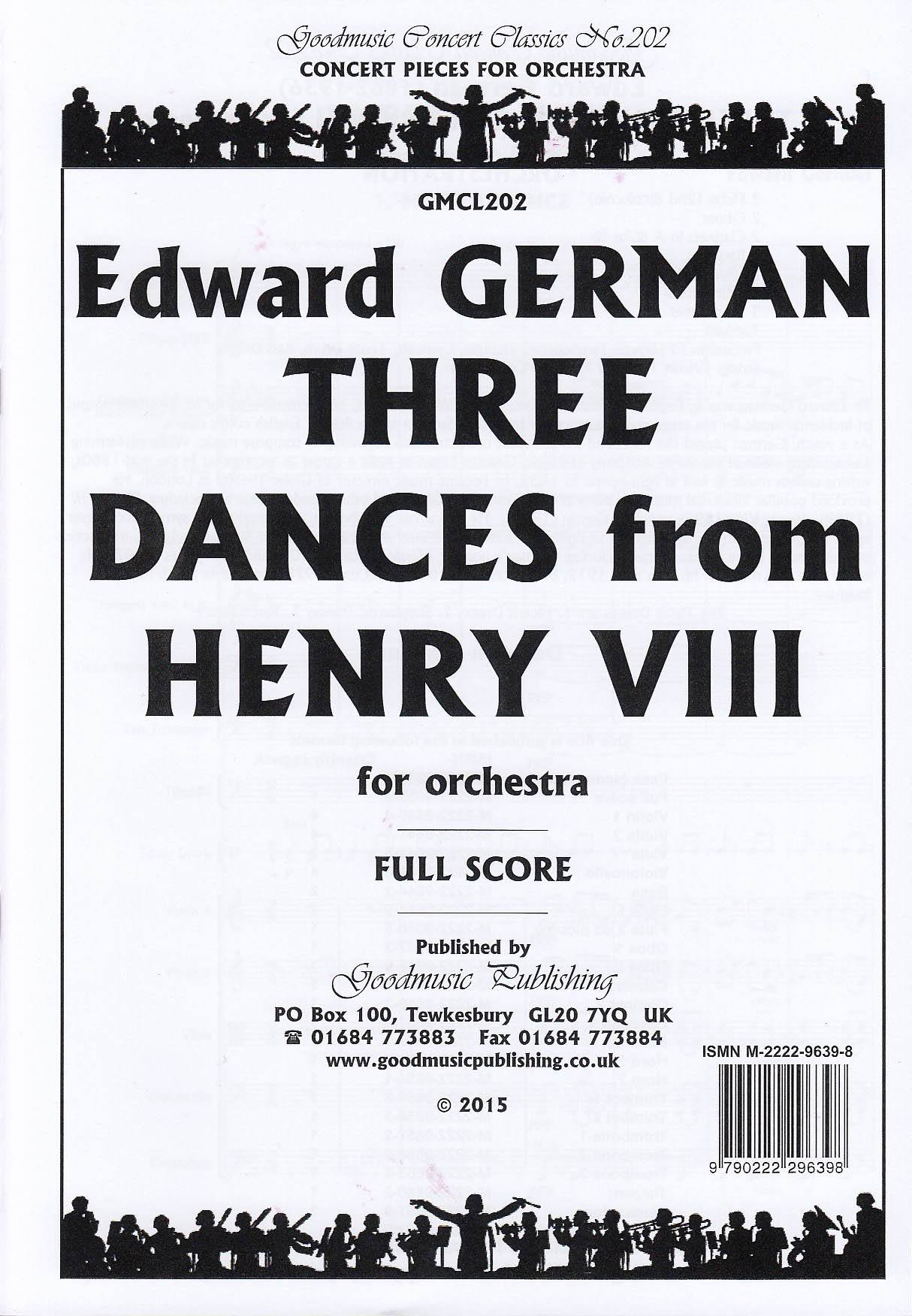 German, Henry VIII, 3 Dances (Full Score (Goodmusic Pub.)