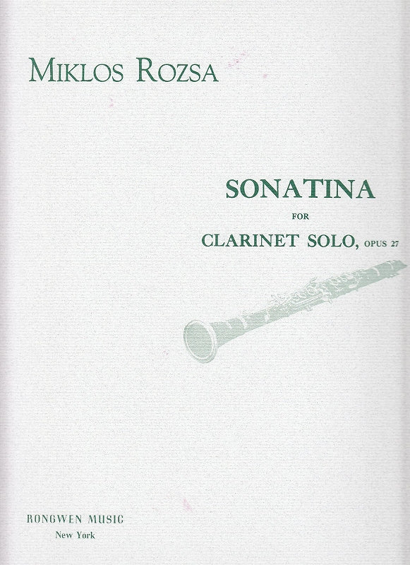 Rozsa, Sonatina op. 27 (Cl Solo) (Rongwen Music)