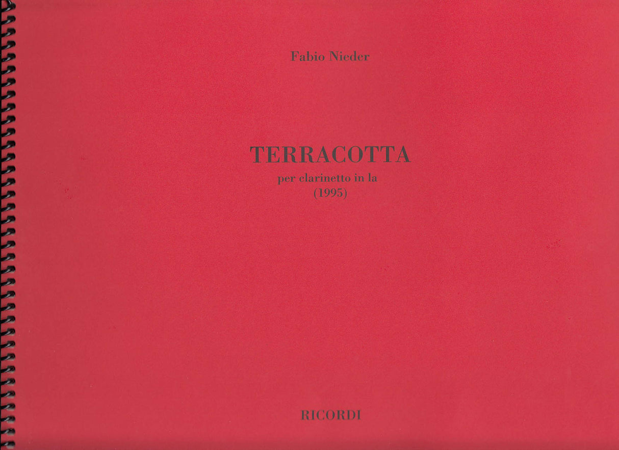 Nieder, Terracotta per clarinetto in La (Ricordi)
