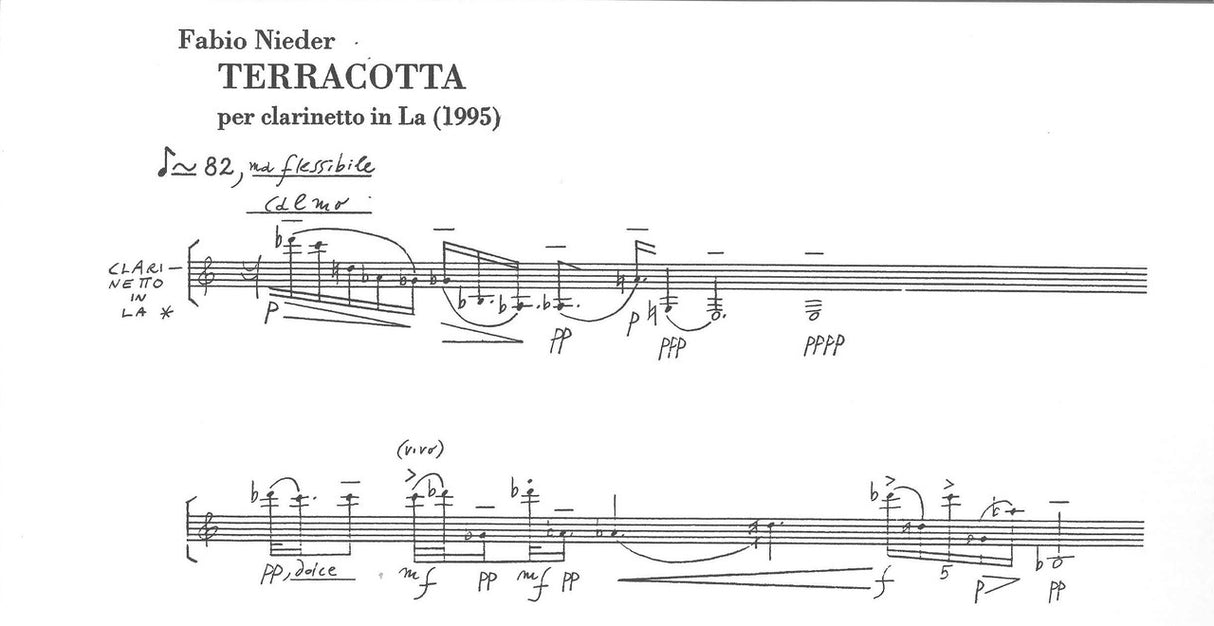 Nieder, Terracotta per clarinetto in La (Ricordi)