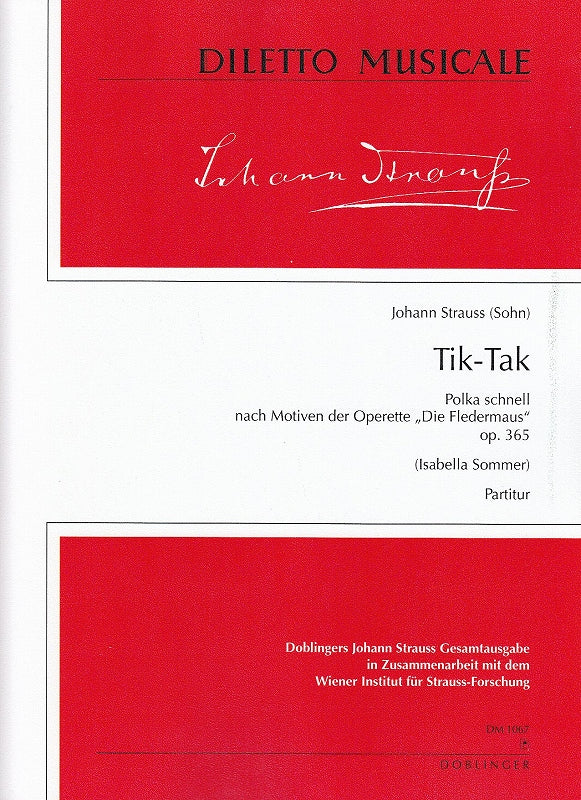 Strauss,J., Tik-Tak. Polka schnell Score (Doblinger)