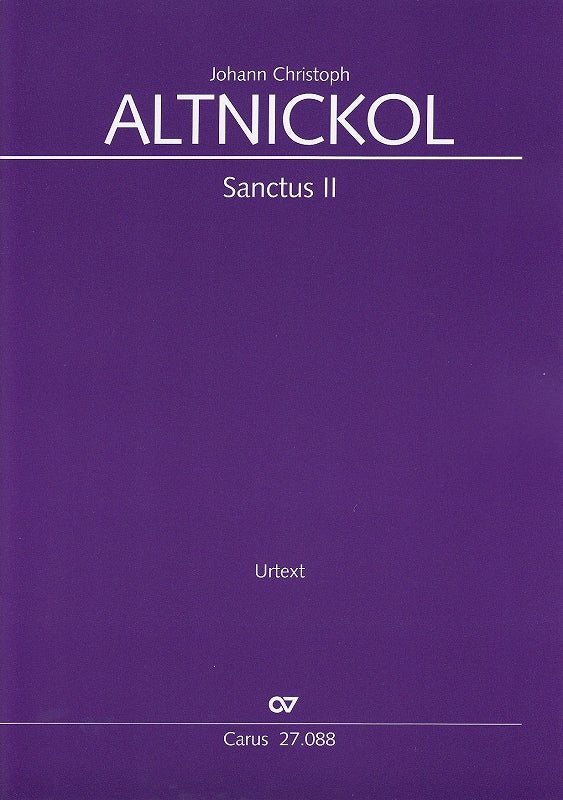 Altnickol, Sanctus II (Score) (Carus)