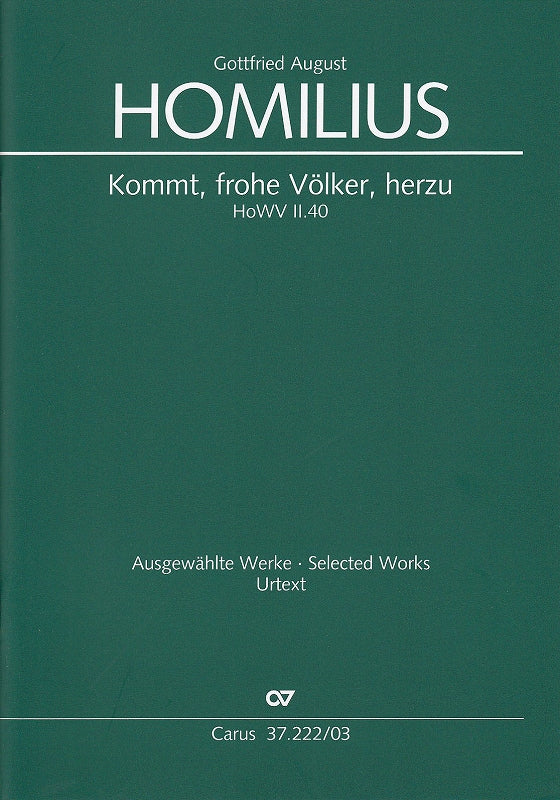 Homilius, Kommt, frohe Volker, herzu [G] (Carus)