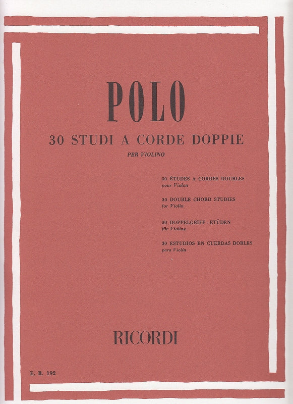 Polo, 30 Studi a corde doppie (Ricordi)
