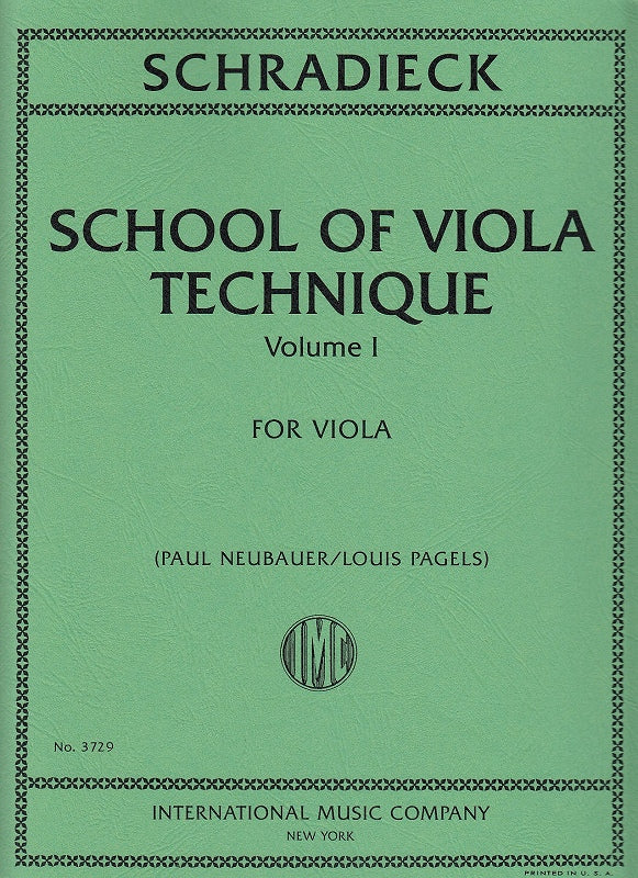 Schradieck, School of Viola Tech. 1 rev. (IMC)