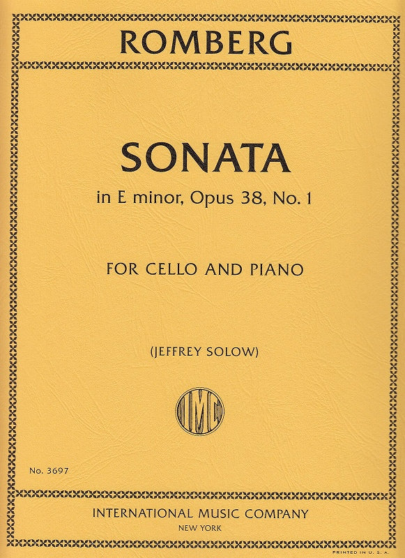 Romberg, Sonata op. 38/1 in e (IMC)