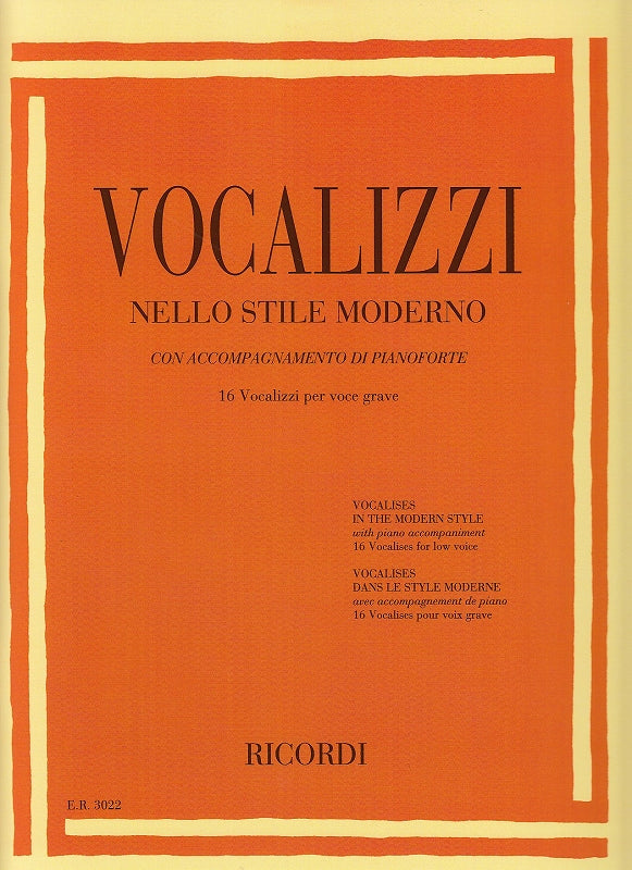 Vocalizzi nello stile moderno (Low) (Ricordi)