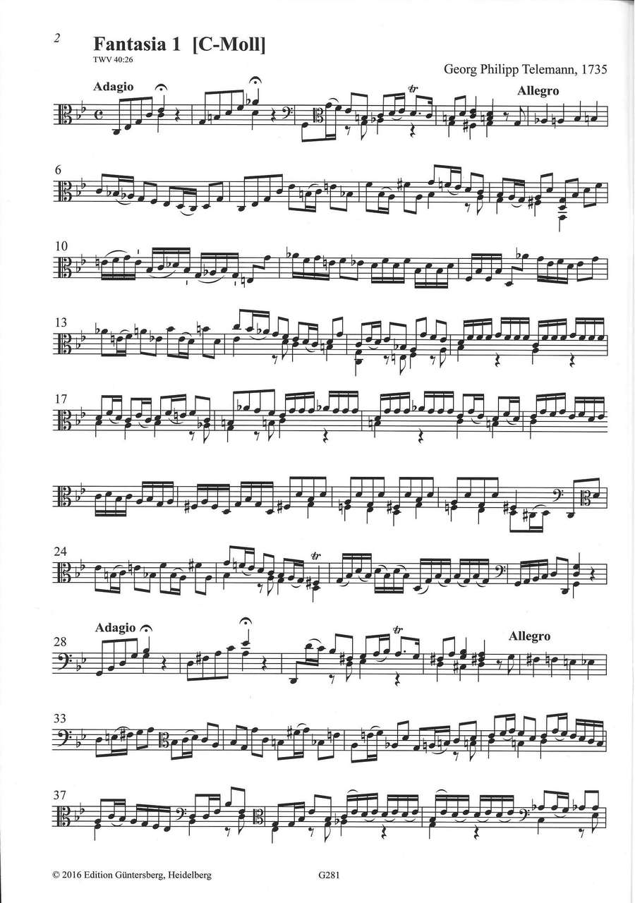 Telemann, Fantasien TWV 40/26-37 (Guntersberg/Walhall)