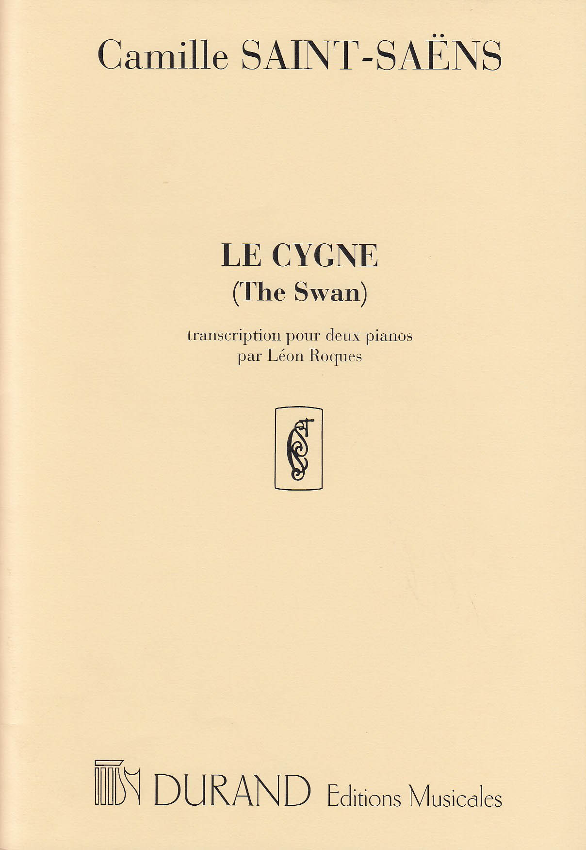 Saint-Saens, Cygne (Durand)