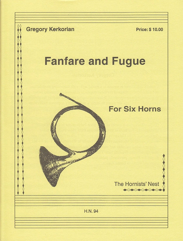 Kerkorian, Fanfare and Fugue (6Hn) (Hornists' Nest)