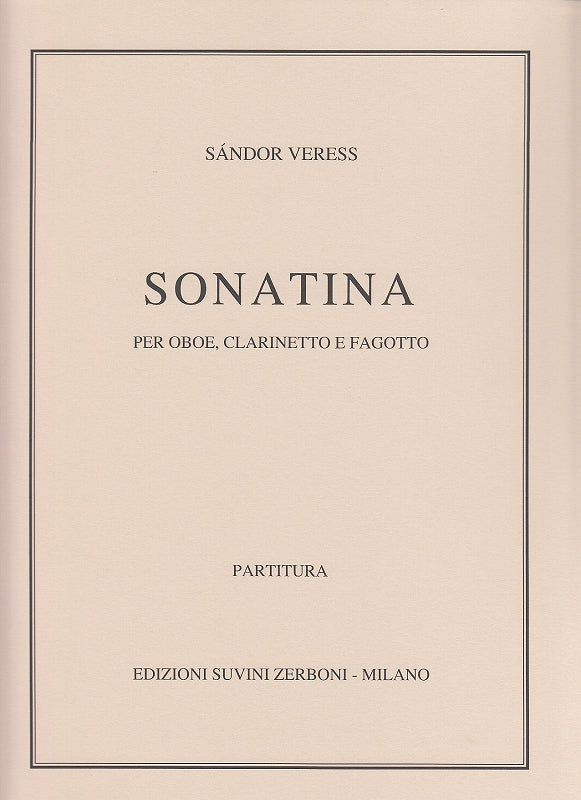 Veress, Sonatina (Score: Ob,Cl,Bn) (Suvini Zerboni)