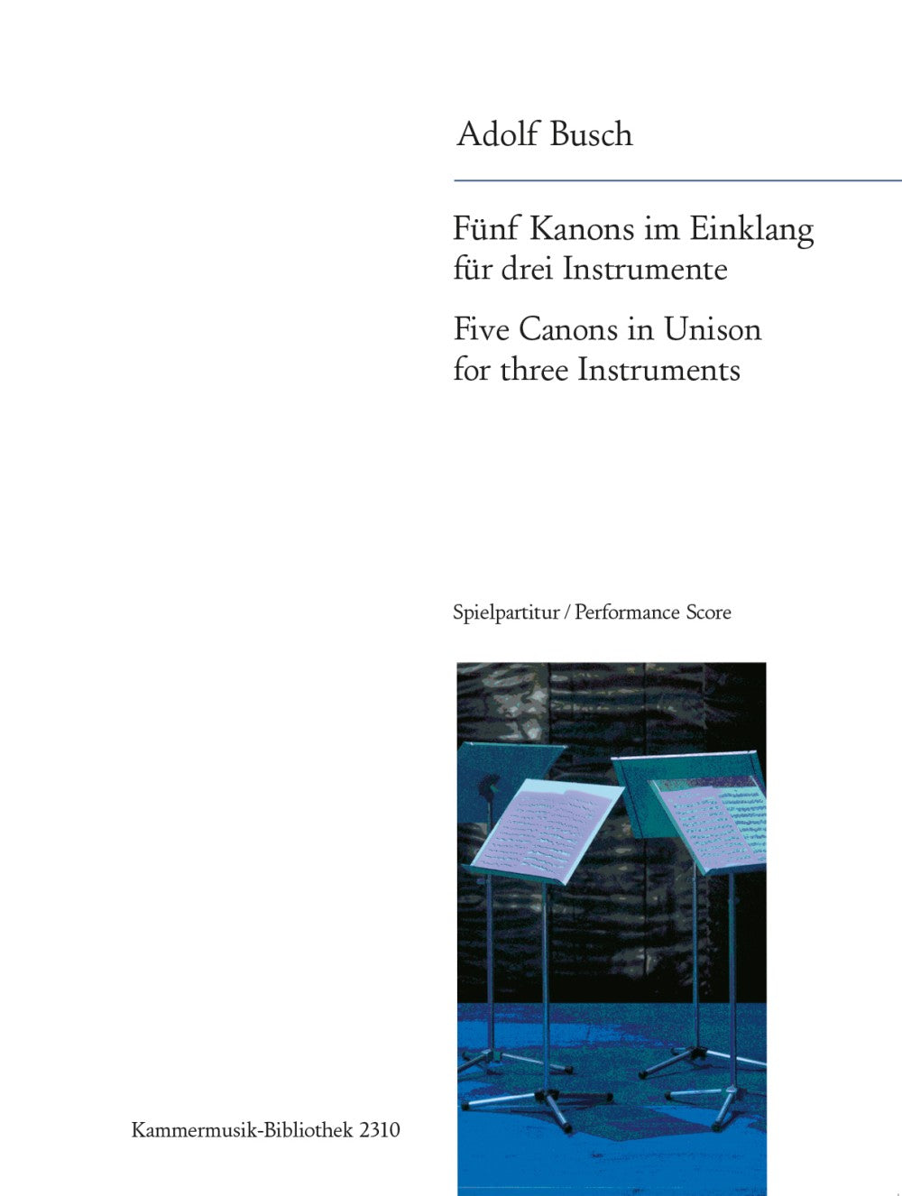 Busch, 5 Kanons im Einklang fur 3 Inst. (Breitkopf)
