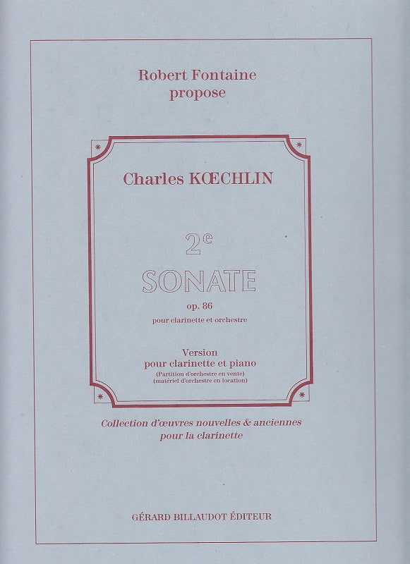Koechlin, Sonata No. 2, op. 86 (Billaudot)