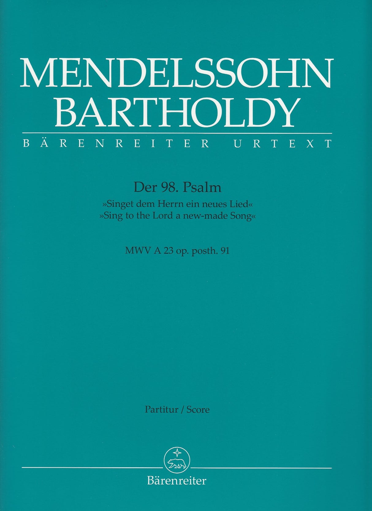 Mendelssohn, Psalm 98 Full Score (Barenreiter)