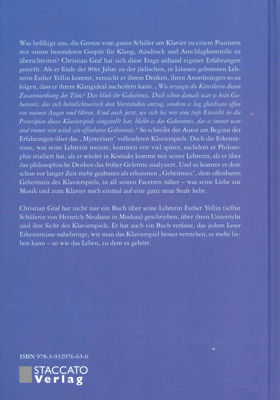 Graf, offenbare Geheimnis: Betrachtungen (Staccato Verlag)