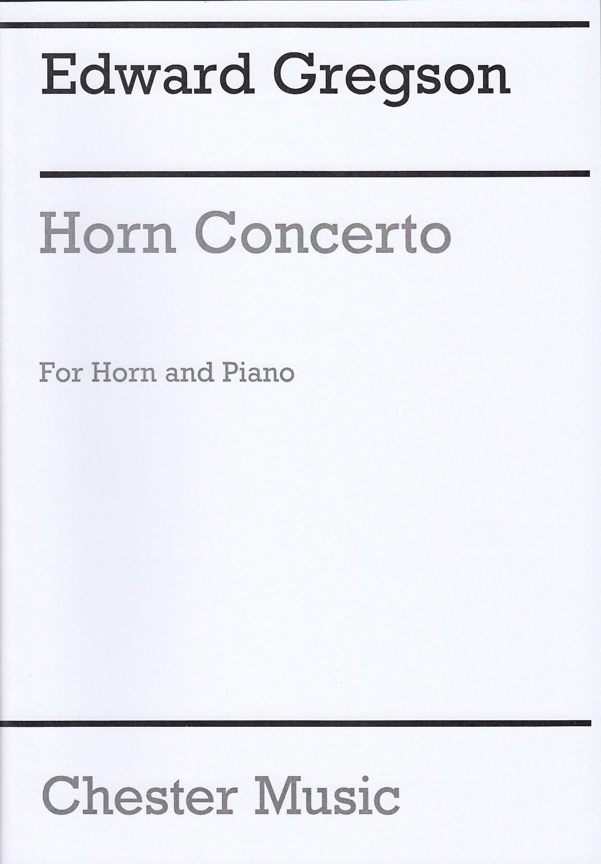Gregson, Concerto (Eb Horn,Pf) (Chester)