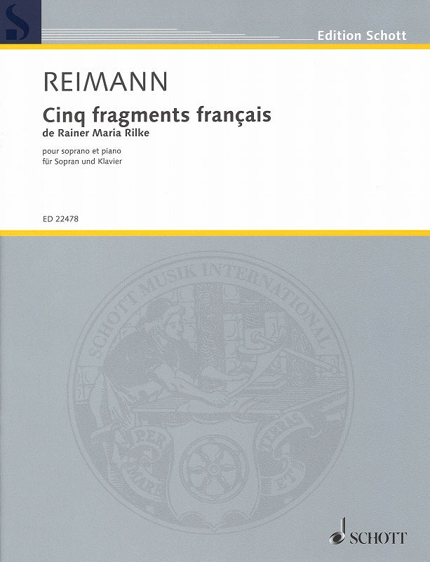 Reimann, 5 Fragments francais de Rilke (Schott)