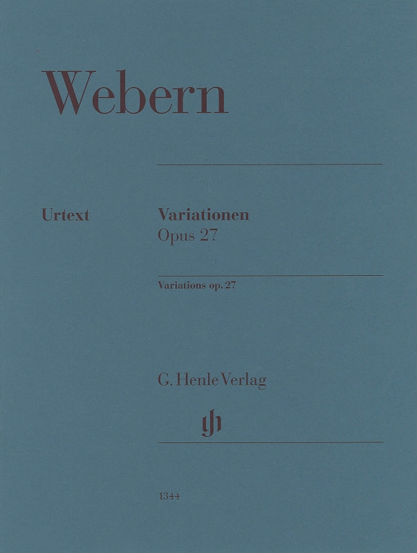 Webern, Variationen op. 27 (Scheideler) (Henle)