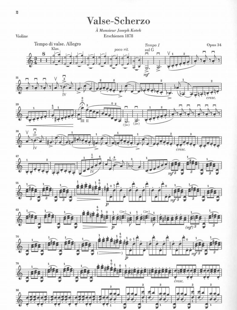 Tchaikovsky, Valse-scherzo op. 34 (Henle)