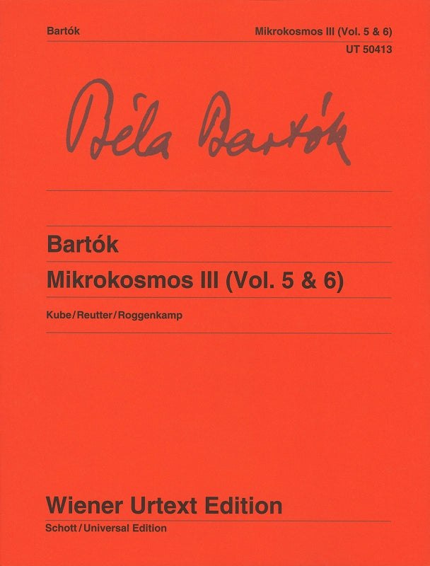 Bartok, Mikrokosmos III: Vol. 5 & 6 (Wiener Urtext Edition)