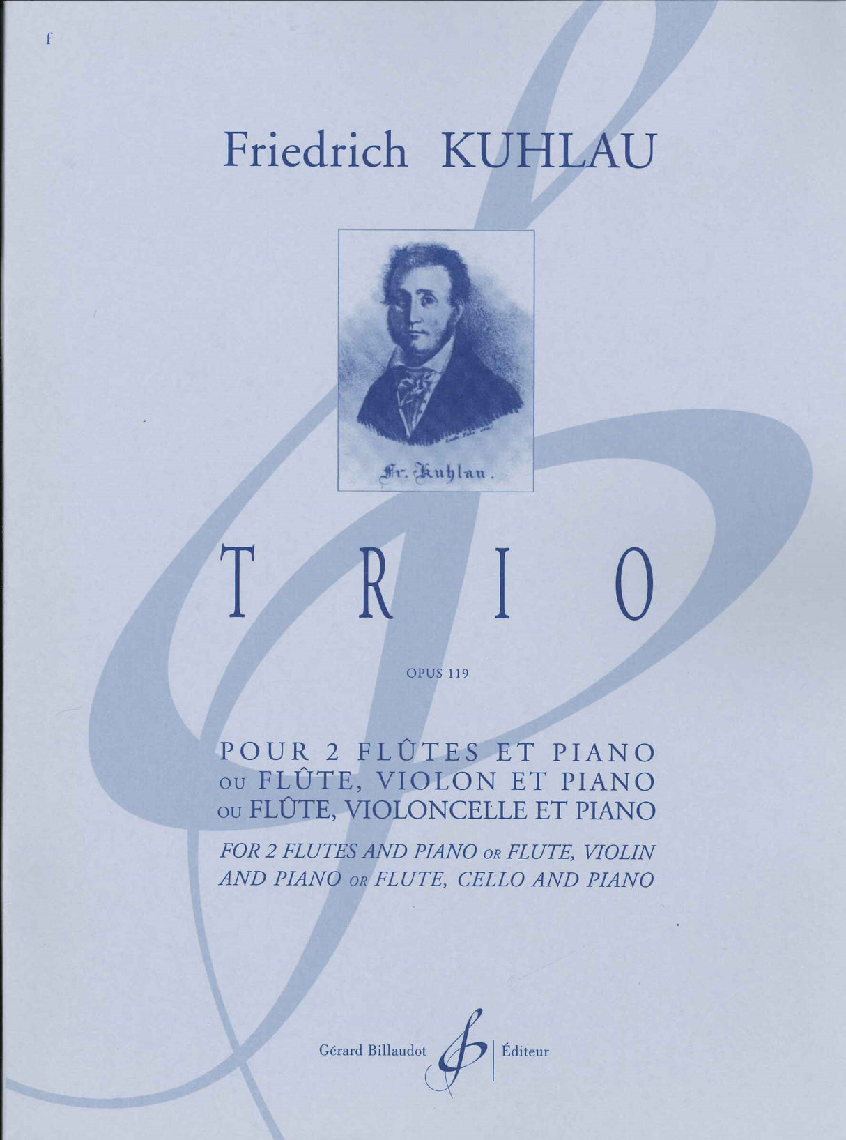 Kuhlau, Trio op. 119 (Fl,Fl/Vn/Vc,Pf) (Billaudot)