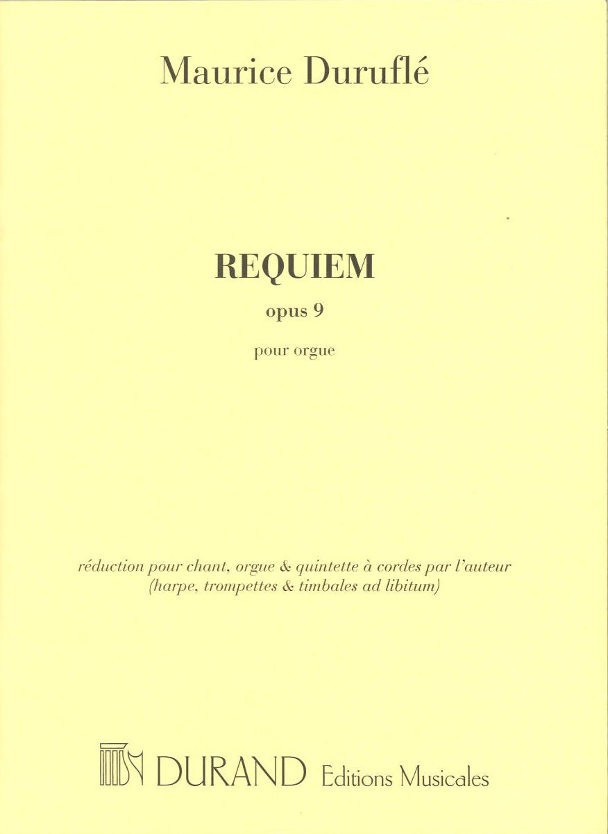Durufle, Requiem op. 9 (Organ part) (Durand)
