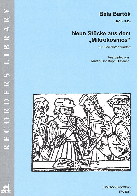 Bartok, Mikrokosmos, 9 Stucke (SATB Rec) (Walhall)