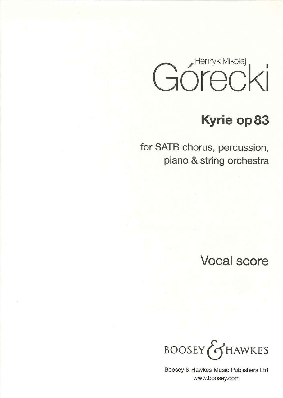 Gorecki, Kyrie op. 83 (SATB,[Pf]) (Boosey)