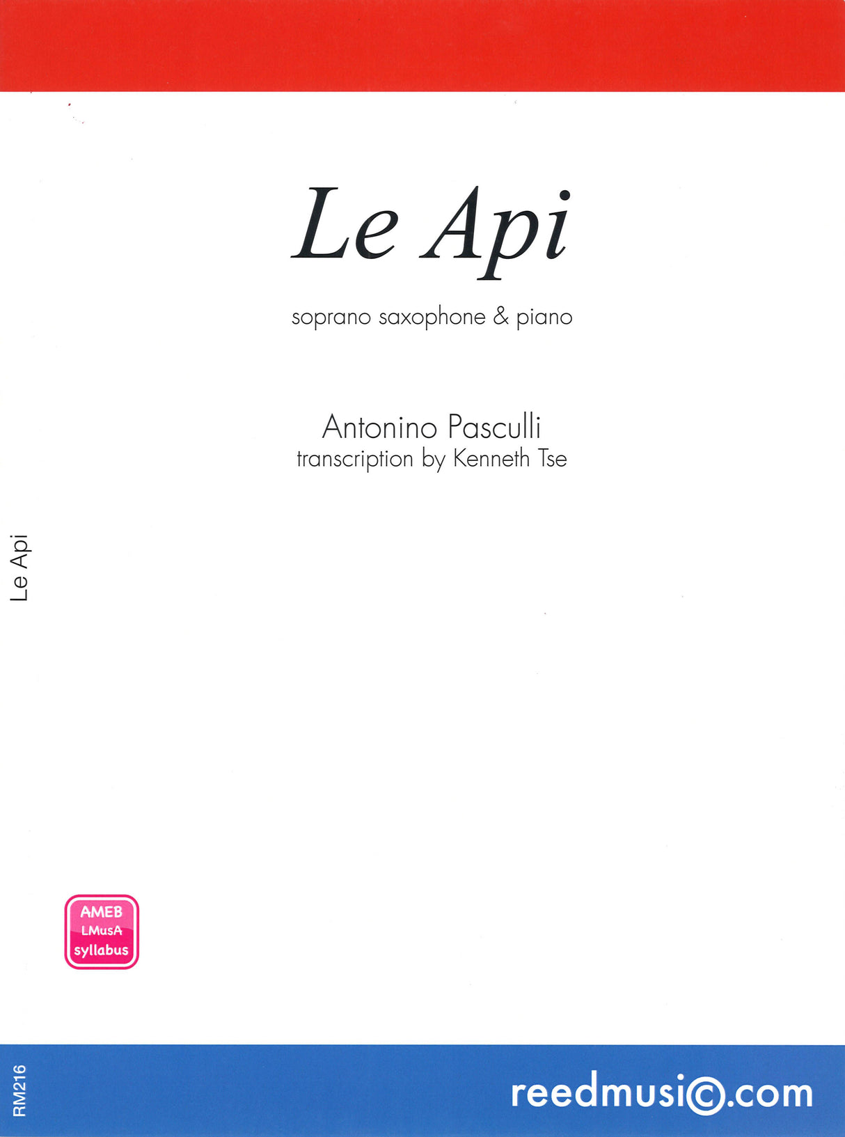Pasculli, Le Api (SSax,Pf) (Reed Music)