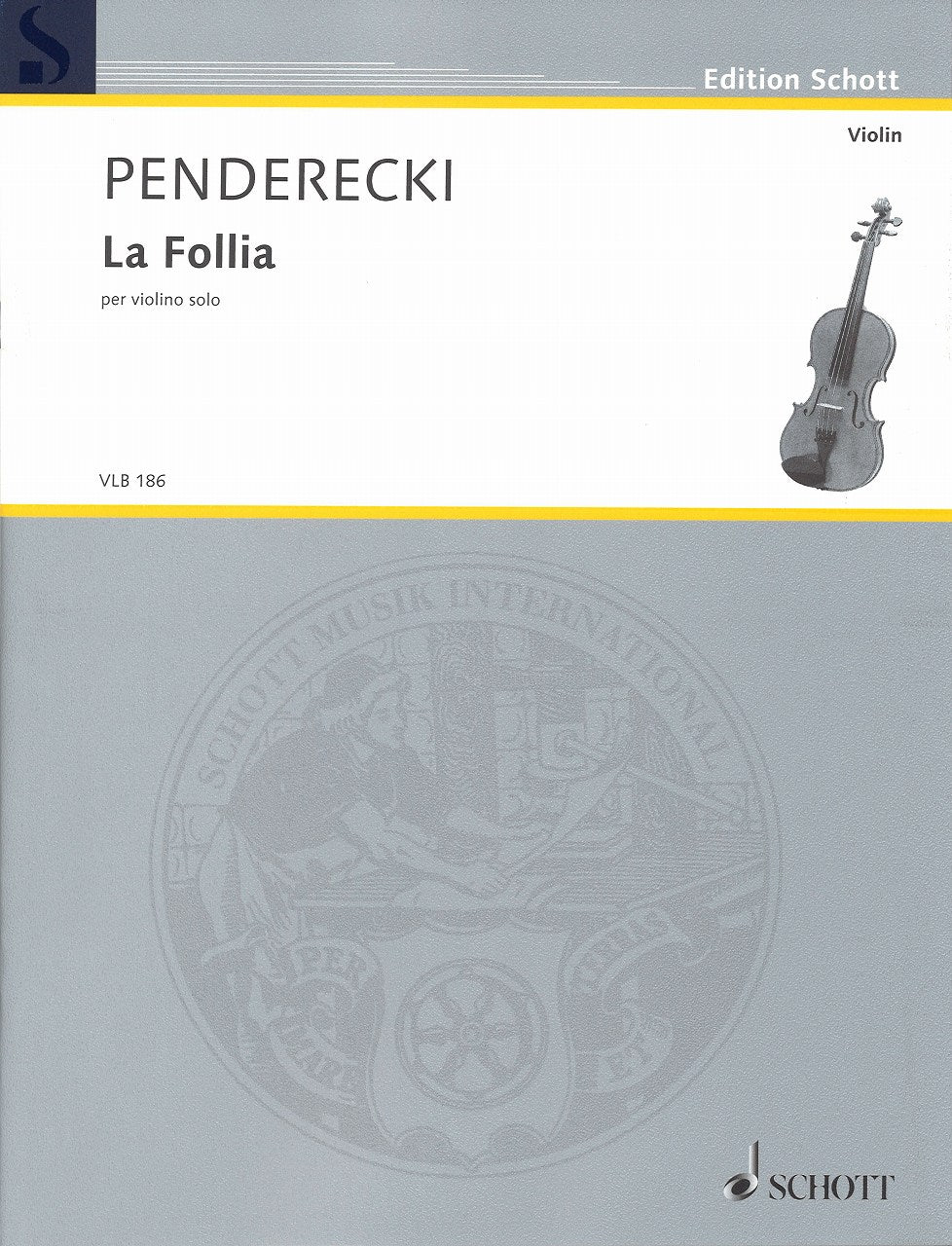 Penderecki, Follia (Vn Solo) (Schott)