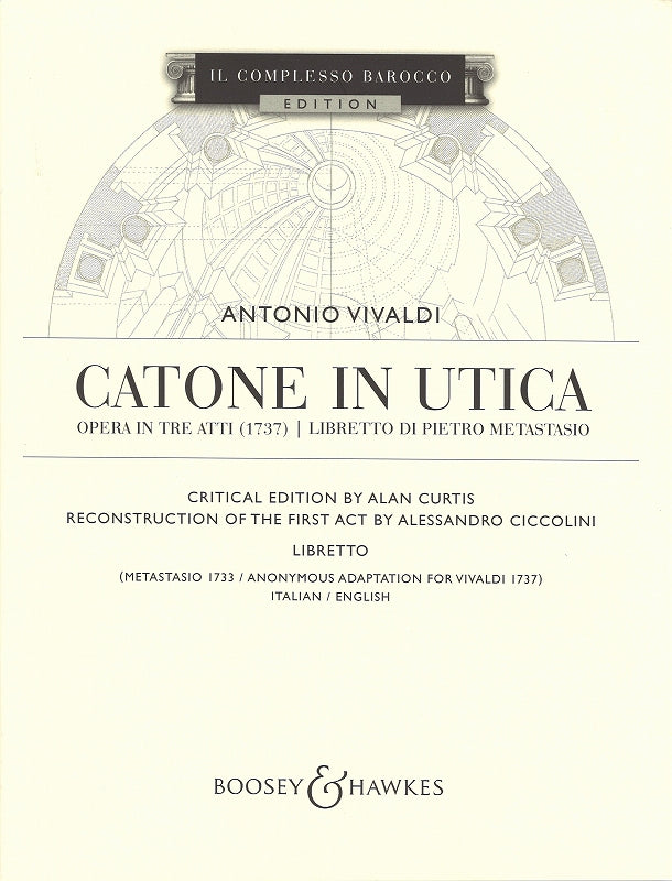 Vivaldi, Catone in Utica: Libretto [I/E] (Bote & Bock/Boosey)