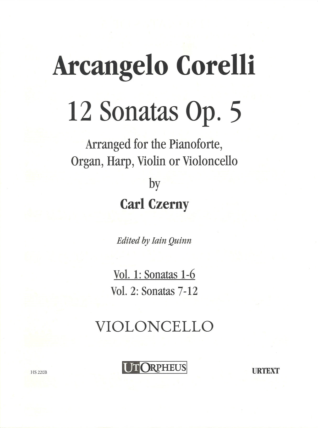 Corelli/Czerny, Sonatas op. 5/1-6 Parts (Ut Orpheus)