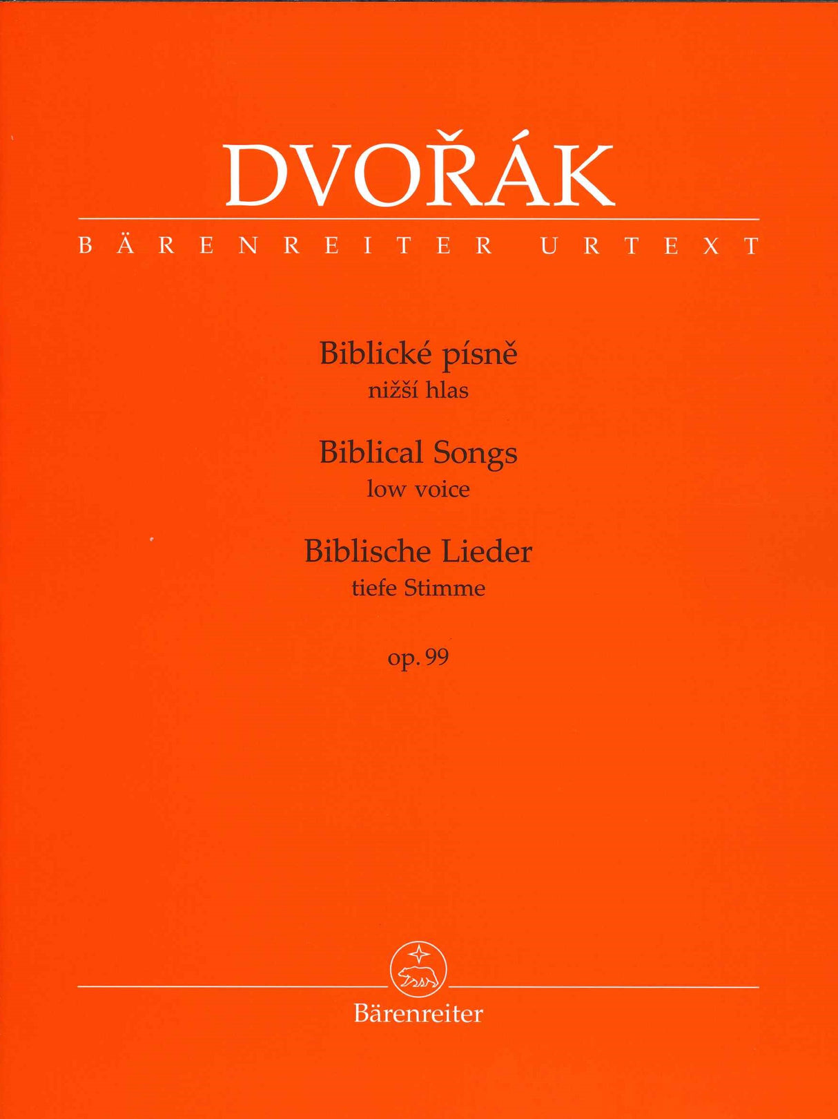Dvorak, Biblical Songs op. 99 (L) Cz/E/G (Barenreiter)